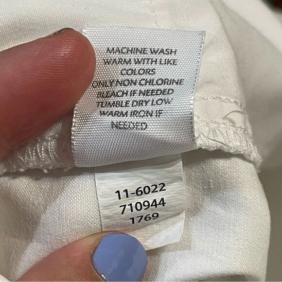 J Jill Woman's Strech Cotton Blend Pants Straight Leg Lightweight White Size 8 - Picture 11 of 12